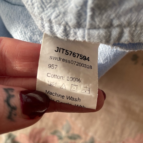 Cotton puff sleeve babydoll dress - Picture 3 of 3